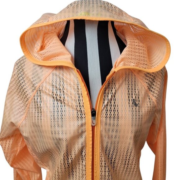 LOLE Women's Small Happy Jacket Orange W Eyelet Pattern Excellent Condition - Picture 6 of 11